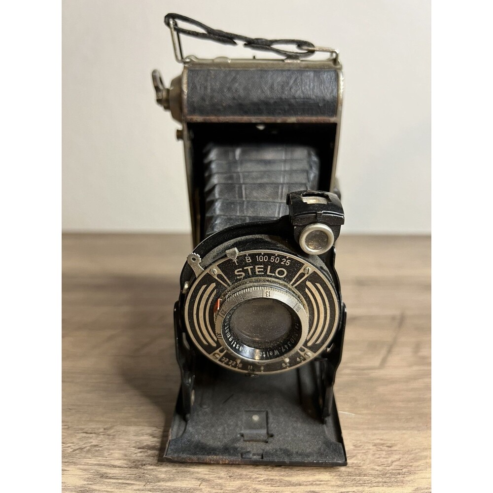 Stelo 6x9 Folding Camera W/ 105mm F4.5 Weltar Lens Antique Germany For Parts VTG